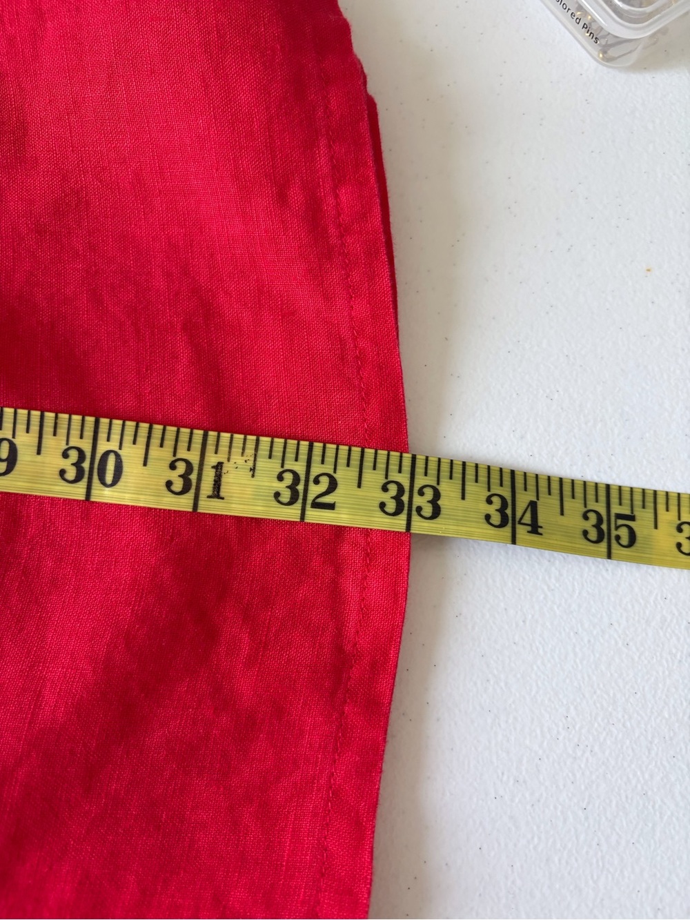 Joie Linen XL Red Tier Maxi Skirt Pockets Pull On Elastic Back Waist Beach Boho - Picture 12 of 12